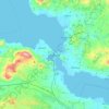 Chalkida topographic map, elevation, terrain