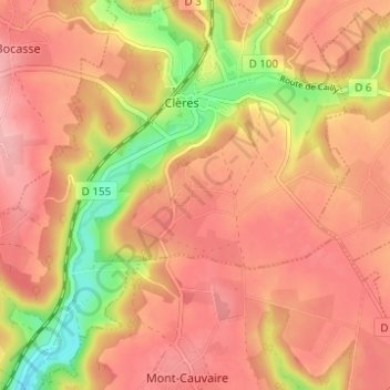 Grand Cordelleville topographic map, elevation, terrain