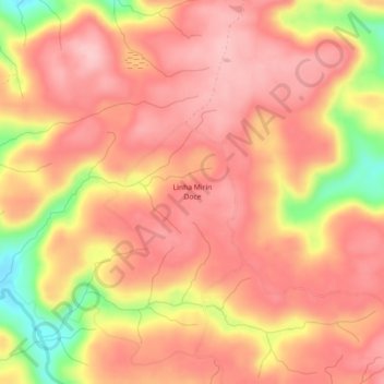 Linha Mirin Doce topographic map, elevation, terrain