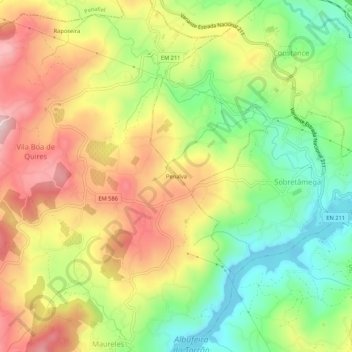 Penalva topographic map, elevation, terrain
