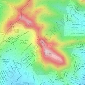 La Colmena topographic map, elevation, terrain