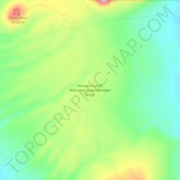 Atacama Large Millimeter/submillimeter Array topographic map, elevation, terrain