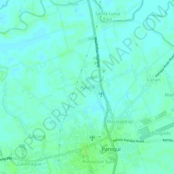 Apulid topographic map, elevation, terrain