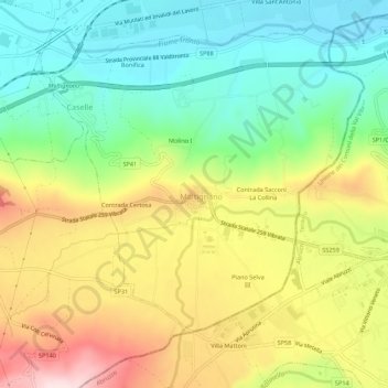 Centro Storico topographic map, elevation, terrain