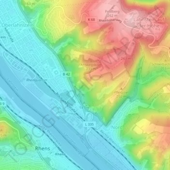 Karstel topographic map, elevation, terrain