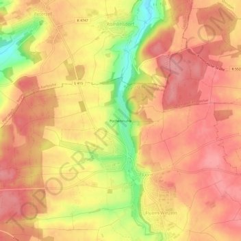 Pochenmühle topographic map, elevation, terrain
