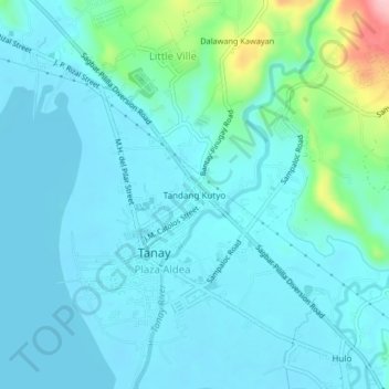 Tandang Kutyo topographic map, elevation, terrain