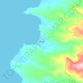 Hamlet topographic map, elevation, terrain