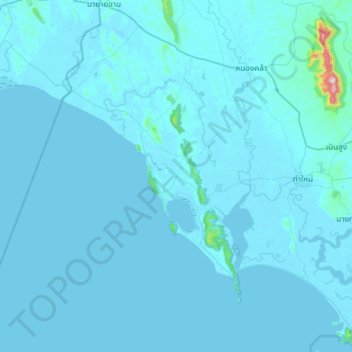 Sanam Chai topographic map, elevation, terrain