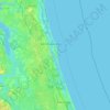 Anastasia Island topographic map, elevation, terrain
