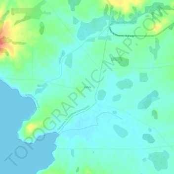 Pahia topographic map, elevation, terrain