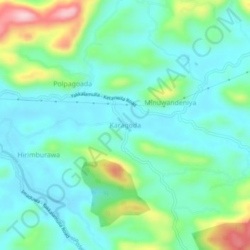 Karagoda topographic map, elevation, terrain