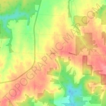 Ozark topographic map, elevation, terrain