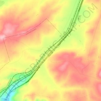 Wahsatch topographic map, elevation, terrain