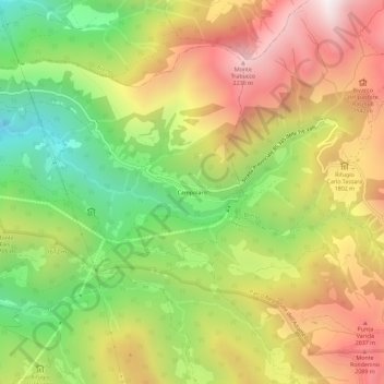 Campolaro topographic map, elevation, terrain