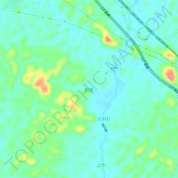 Dansa topographic map, elevation, terrain