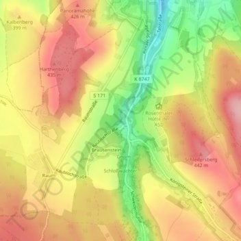Topograph topographic map, elevation, terrain
