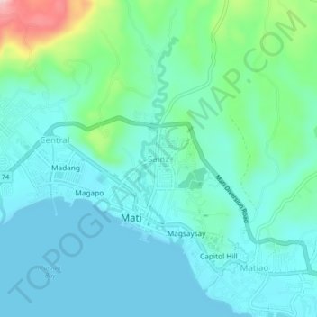 Sainz topographic map, elevation, terrain