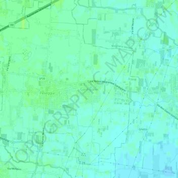 Gardigiano topographic map, elevation, terrain