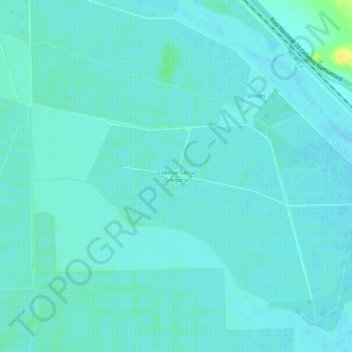 Colonia Santa Gregoria topographic map, elevation, terrain