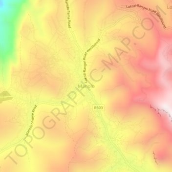 Manolo topographic map, elevation, terrain