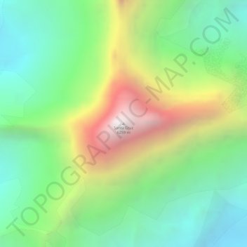 Santa Cruz topographic map, elevation, terrain