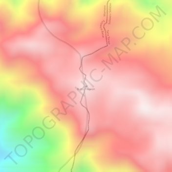 Buttu Pauwan topographic map, elevation, terrain