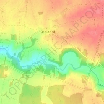 Le Petit Charnois topographic map, elevation, terrain