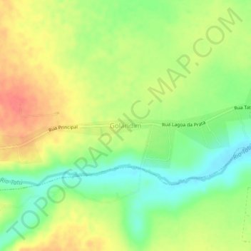 Golandim topographic map, elevation, terrain