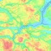 Randers topographic map, elevation, terrain