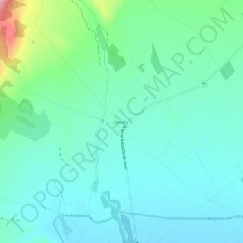 Staveley topographic map, elevation, terrain