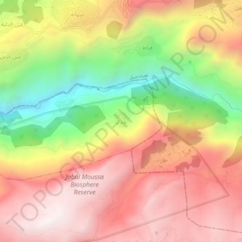Aabri topographic map, elevation, terrain