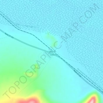 Cebollar topographic map, elevation, terrain