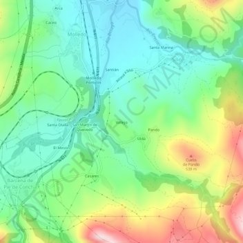 Vallejo topographic map, elevation, terrain