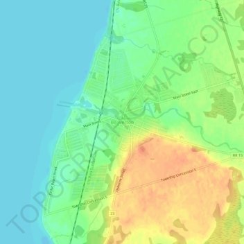 Beaverton topographic map, elevation, terrain