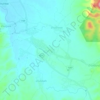 Santi Suk District topographic map, elevation, terrain