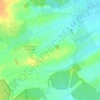 Bruly topographic map, elevation, terrain