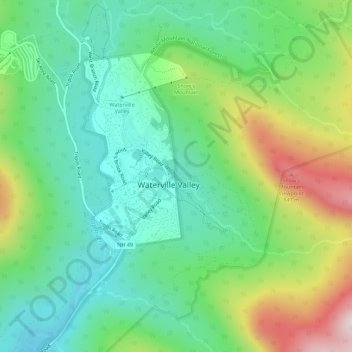 Waterville Valley topographic map, elevation, terrain