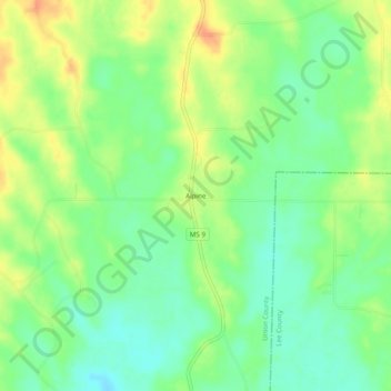 Alpine topographic map, elevation, terrain