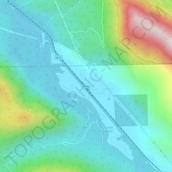 Baring topographic map, elevation, terrain