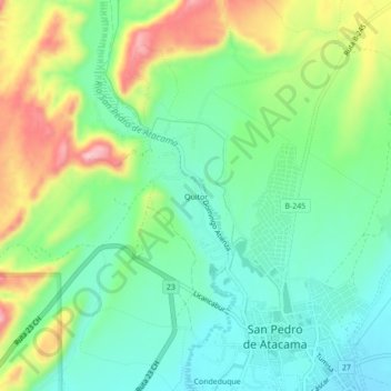 Quitor topographic map, elevation, terrain