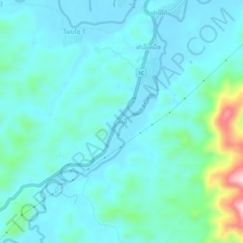 Thali topographic map, elevation, terrain