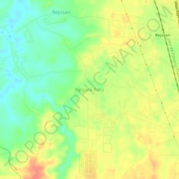 Negara Ratu topographic map, elevation, terrain