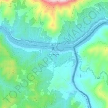 Barca d'Alva topographic map, elevation, terrain