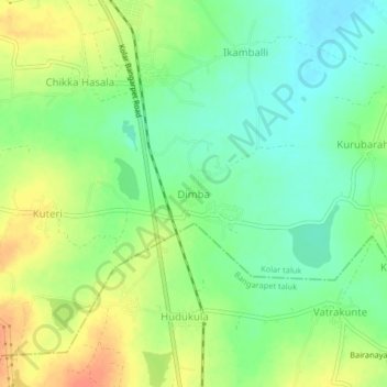 Dimba topographic map, elevation, terrain