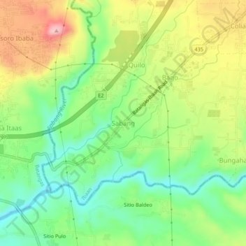 Sabang topographic map, elevation, terrain