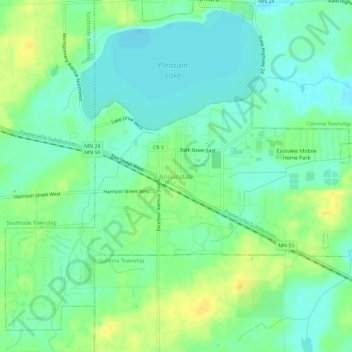 Annandale topographic map, elevation, terrain
