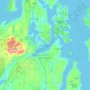 Bremerton topographic map, elevation, terrain