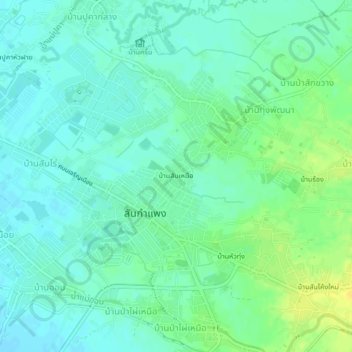Ban San Nuea topographic map, elevation, terrain