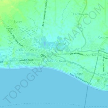 San Antonio topographic map, elevation, terrain